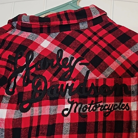 Harley‎ Davidson Buffalo Plaid Button Down - Picture 4 of 5